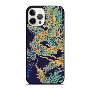 Green Gold Chinese Dragon Japanese iPhone Case